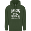 I'm Not Always Grumpy Motorbike Motorcycle Mens 80% Cotton Hoodie Forest Green