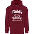 I'm Not Always Grumpy Motorbike Motorcycle Mens 80% Cotton Hoodie Maroon