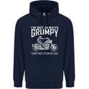 I'm Not Always Grumpy Motorbike Motorcycle Mens 80% Cotton Hoodie Navy Blue