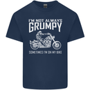 I'm Not Always Grumpy Motorbike Motorcycle Mens Cotton T-Shirt Tee Top Navy Blue