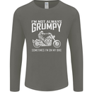 I'm Not Always Grumpy Motorbike Motorcycle Mens Long Sleeve T-Shirt Charcoal
