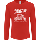 I'm Not Always Grumpy Motorbike Motorcycle Mens Long Sleeve T-Shirt Red