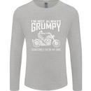 I'm Not Always Grumpy Motorbike Motorcycle Mens Long Sleeve T-Shirt Sports Grey