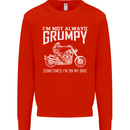 I'm Not Always Grumpy Motorbike Motorcycle Mens Sweatshirt Jumper Bright Red