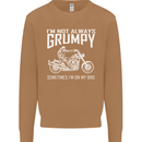 I'm Not Always Grumpy Motorbike Motorcycle Mens Sweatshirt Jumper Caramel Latte