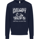 I'm Not Always Grumpy Motorbike Motorcycle Mens Sweatshirt Jumper Navy Blue