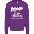 I'm Not Always Grumpy Motorbike Motorcycle Mens Sweatshirt Jumper Purple