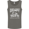 I'm Not Always Grumpy Motorbike Motorcycle Mens Vest Tank Top Charcoal