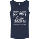 I'm Not Always Grumpy Motorbike Motorcycle Mens Vest Tank Top Navy Blue