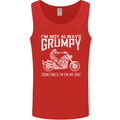 I'm Not Always Grumpy Motorbike Motorcycle Mens Vest Tank Top Red