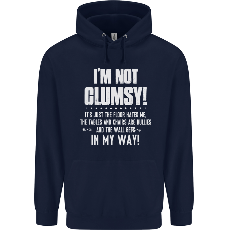 I'm Not Clumsy Funny Slogan Joke Beer Childrens Kids Hoodie Navy Blue