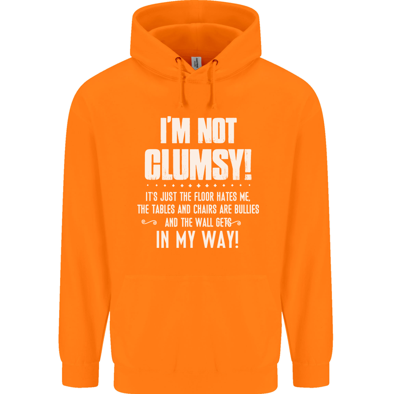 I'm Not Clumsy Funny Slogan Joke Beer Childrens Kids Hoodie Orange