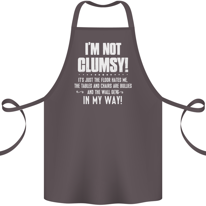 I'm Not Clumsy Funny Slogan Joke Beer Cotton Apron 100% Organic Dark Grey