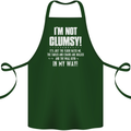 I'm Not Clumsy Funny Slogan Joke Beer Cotton Apron 100% Organic Forest Green