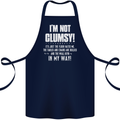 I'm Not Clumsy Funny Slogan Joke Beer Cotton Apron 100% Organic Navy Blue