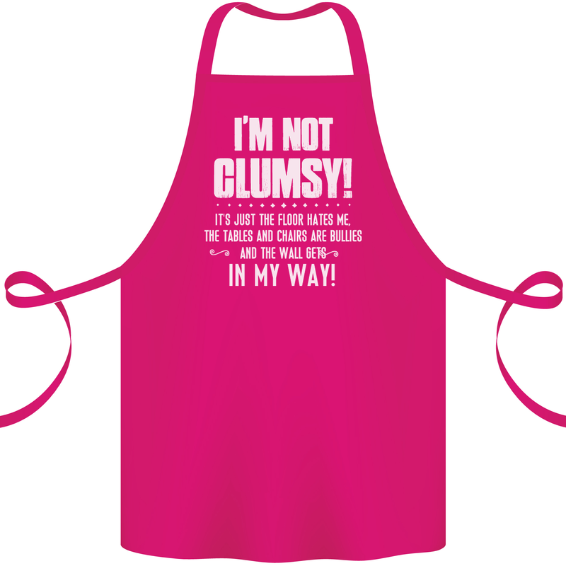 I'm Not Clumsy Funny Slogan Joke Beer Cotton Apron 100% Organic Pink