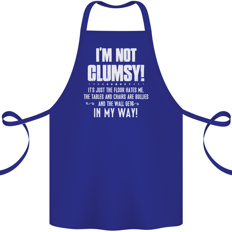 I'm Not Clumsy Funny Slogan Joke Beer Cotton Apron 100% Organic Royal Blue