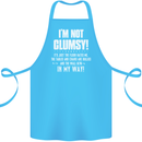 I'm Not Clumsy Funny Slogan Joke Beer Cotton Apron 100% Organic Turquoise