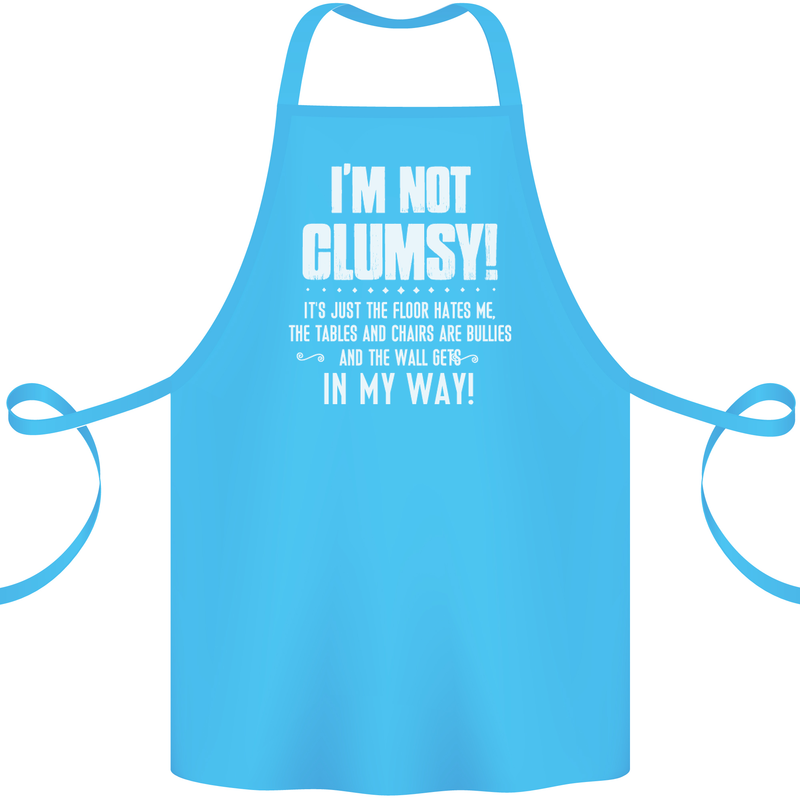 I'm Not Clumsy Funny Slogan Joke Beer Cotton Apron 100% Organic Turquoise