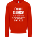 I'm Not Clumsy Funny Slogan Joke Beer Kids Sweatshirt Jumper Bright Red