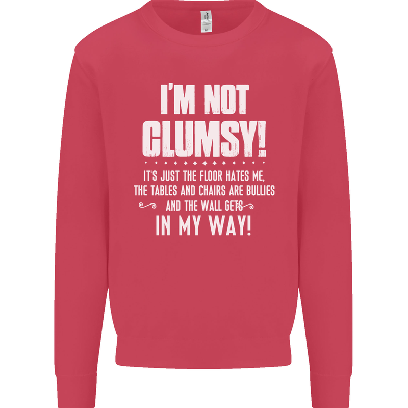 I'm Not Clumsy Funny Slogan Joke Beer Kids Sweatshirt Jumper Heliconia