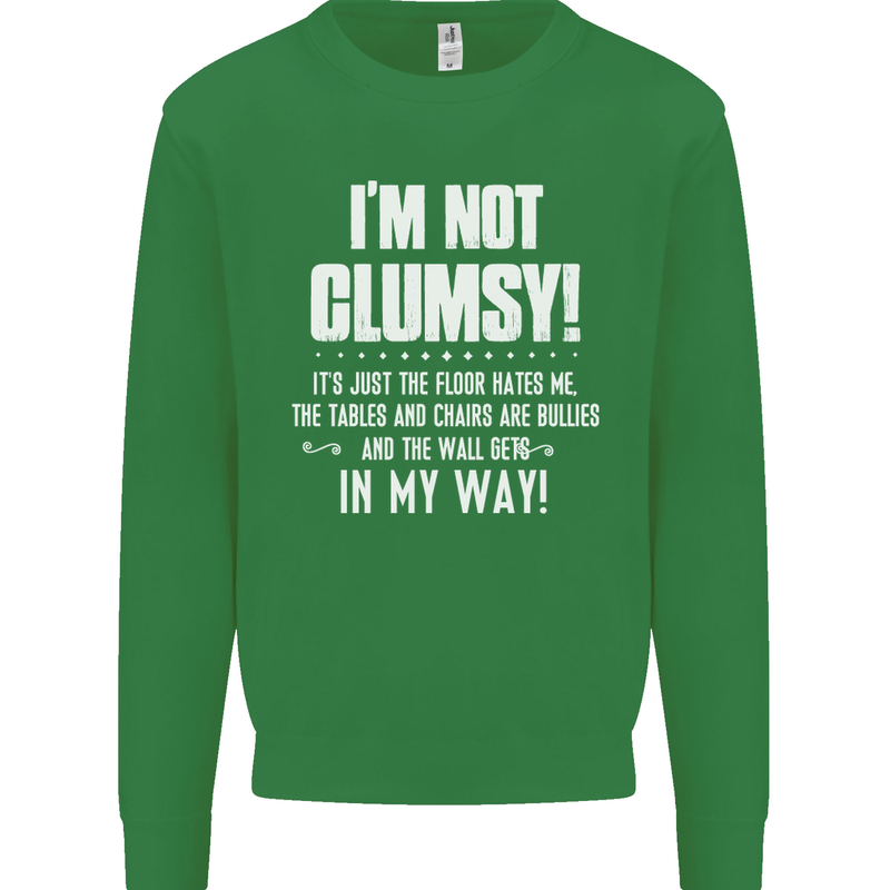 I'm Not Clumsy Funny Slogan Joke Beer Kids Sweatshirt Jumper Irish Green