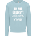 I'm Not Clumsy Funny Slogan Joke Beer Kids Sweatshirt Jumper Light Blue