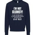 I'm Not Clumsy Funny Slogan Joke Beer Kids Sweatshirt Jumper Navy Blue