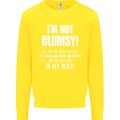 I'm Not Clumsy Funny Slogan Joke Beer Kids Sweatshirt Jumper Yellow