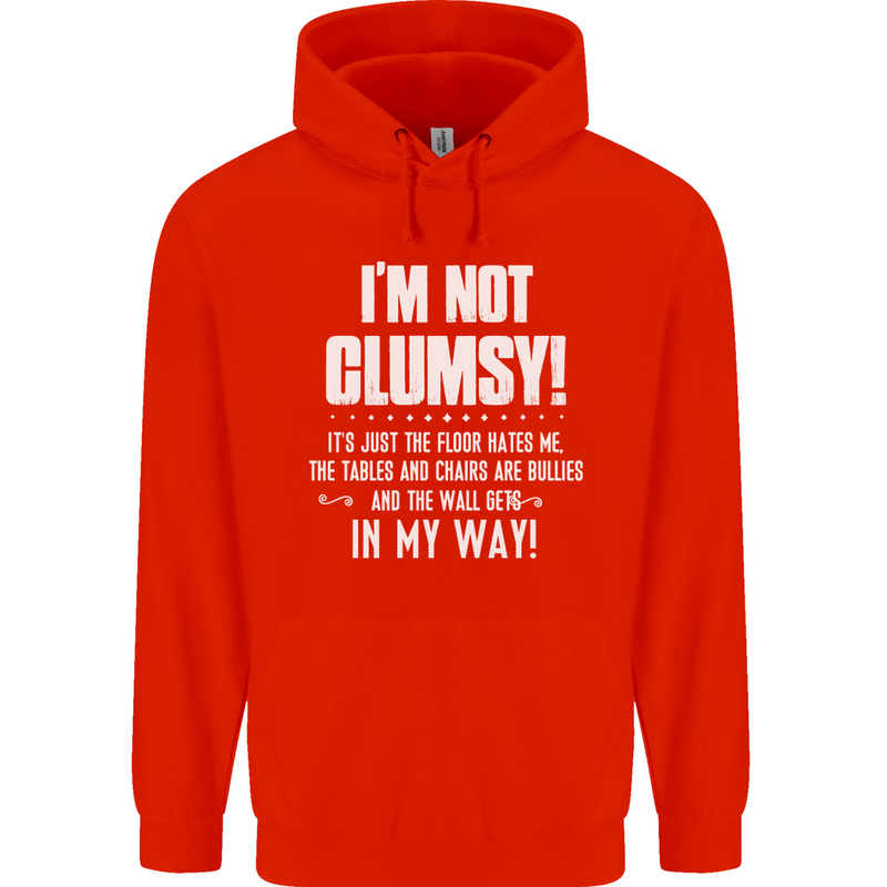 I'm Not Clumsy Funny Slogan Joke Beer Mens 80% Cotton Hoodie Bright Red