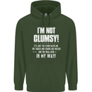 I'm Not Clumsy Funny Slogan Joke Beer Mens 80% Cotton Hoodie Forest Green