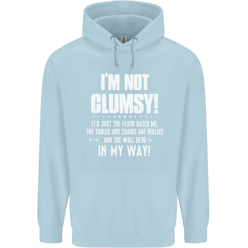 I'm Not Clumsy Funny Slogan Joke Beer Mens 80% Cotton Hoodie Light Blue