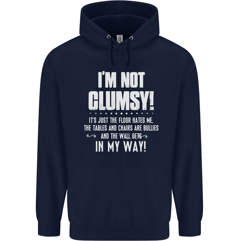 I'm Not Clumsy Funny Slogan Joke Beer Mens 80% Cotton Hoodie Navy Blue