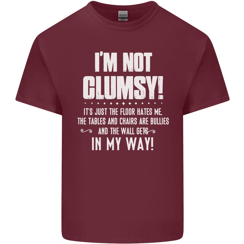 I'm Not Clumsy Funny Slogan Joke Beer Mens Cotton T-Shirt Tee Top Maroon