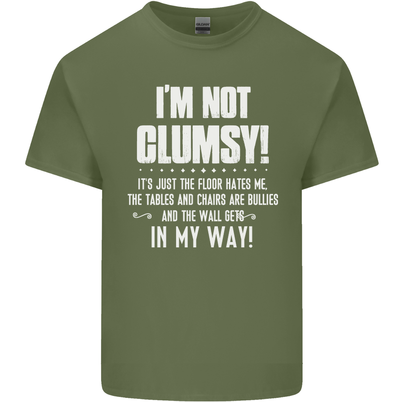 I'm Not Clumsy Funny Slogan Joke Beer Mens Cotton T-Shirt Tee Top Military Green