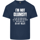 I'm Not Clumsy Funny Slogan Joke Beer Mens Cotton T-Shirt Tee Top Navy Blue