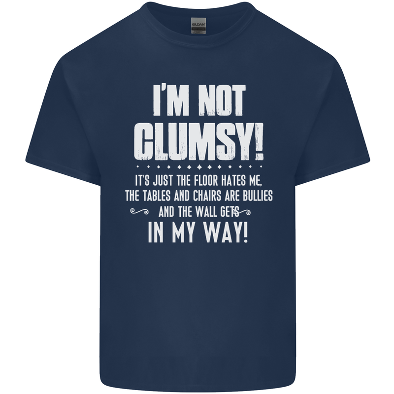 I'm Not Clumsy Funny Slogan Joke Beer Mens Cotton T-Shirt Tee Top Navy Blue