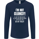 I'm Not Clumsy Funny Slogan Joke Beer Mens Long Sleeve T-Shirt Navy Blue
