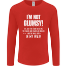 I'm Not Clumsy Funny Slogan Joke Beer Mens Long Sleeve T-Shirt Red