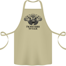 I'm Not Here to Talk Gym Training Top Cotton Apron 100% Organic Khaki