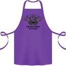 I'm Not Here to Talk Gym Training Top Cotton Apron 100% Organic Purple