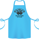 I'm Not Here to Talk Gym Training Top Cotton Apron 100% Organic Turquoise