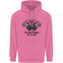 I'm Not Here to Talk Gym Training Top Mens 80% Cotton Hoodie Azelea
