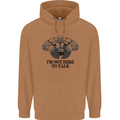 I'm Not Here to Talk Gym Training Top Mens 80% Cotton Hoodie Caramel Latte
