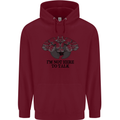 I'm Not Here to Talk Gym Training Top Mens 80% Cotton Hoodie Maroon