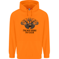 I'm Not Here to Talk Gym Training Top Mens 80% Cotton Hoodie Orange