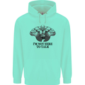 I'm Not Here to Talk Gym Training Top Mens 80% Cotton Hoodie Peppermint