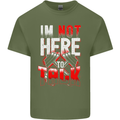 I'm Not Here to Talk Gym Training Top Mens Cotton T-Shirt Tee Top Military Green