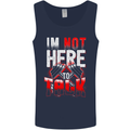 I'm Not Here to Talk Gym Training Top Mens Vest Tank Top Navy Blue