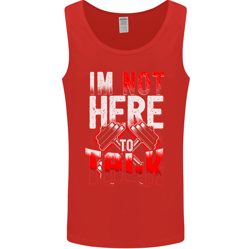 I'm Not Here to Talk Gym Training Top Mens Vest Tank Top Red